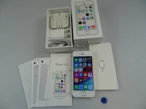 Apple iPhone 5s 64GB Silber! Wie neu! TOP! Ohne Simlock! iOS! RAR! IMEI gleich! - Afbeelding 1 van 9