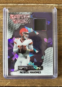 Patrick Mahomes 2025 Leaf Optichrome Battle Worn Patch Relic /5 First Print 1/5 - Bild 1 von 2