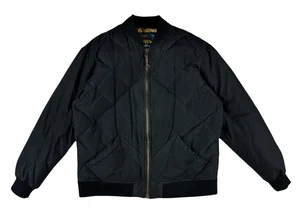 Eddie Bauer 1936 Skyliner Down Quilted Bomber Jacket Black Size XL - Foto 1 di 7