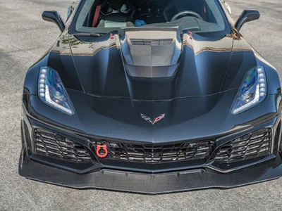 2019 CHEVROLET CORVETTE C7 ZR1 CARBON FIBER HOOD COWL LOUVER SUPERCHARGER - Image 1 of 4