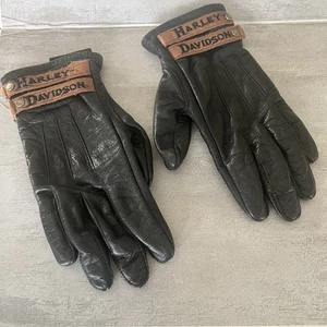 Black Leather Harley-Davidson Ladies Motorcycle Gloves size Small - Picture 1 of 6