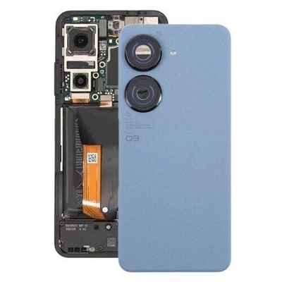 For Asus Zenfone 9 Original Back Battery Cover Rear Glass + Camera Lens (Blue) - Image 1 of 2