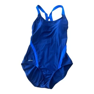 Speedo Costume da Bagno Donna Pezzo Unico Rasoio Schiena Blu Navy Imbottito Taglia 13 - Foto 1 di 8