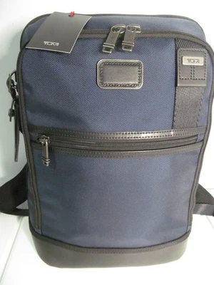 TUMI Authentic Radar Blue 16" Laptop Backpack-Durable Nylon-Leather Accents, NWT - Image 1 of 4