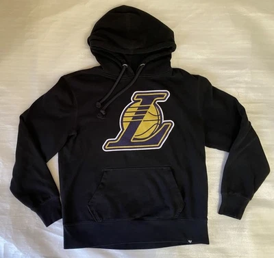 47 洛杉矶湖人队连帽衫黑色男式中号套衫羊毛运动衫 NBA — 第 1/4 张图片
