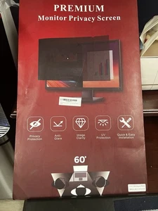 27 Inch Computer Privacy Screen Filter for 16:9 Aspect Ratio Widescreen Monitor  - Picture 1 of 5