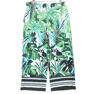 Pantalone Susan Graver maglia liquida donna M verde blu poli 2 tasche pull on nuovo senza etichette - Foto 1 di 6