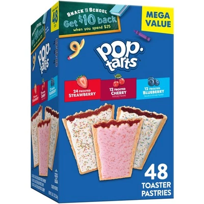 Pop-Tarts Paquete Variedad Tostadora Pasteles, Alimentos para Desayuno, Estante-Estable Foto 1 de 4