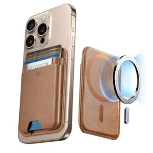 for MagSafe Wallet, 5-Card Holder, iPhone Wallet with 3,200 g Magnetic Brown - Picture 1 of 7