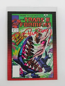 2024 Transformers 40th Anniversary Signed Budiansky Red 2/3 Comic Cover Card - Picture 1 of 2