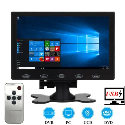 Portable Display 7" LCD Monitor USB Screen AV VGA HDMI for PC DSLR Game Monitor  - Image 1 of 4