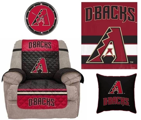 Arizona Diamondbacks MLB Recliner Protector, Blanket, Pillow and Wall Clock Cover