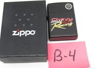 B-4 NIB SEALED OLD ZIPPO LIGHTER CHEVY RACING COLLECTIABLE - Picture 1 of 2