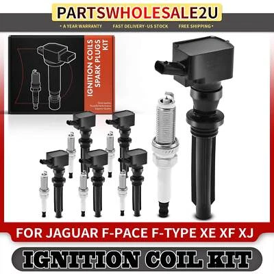 6 катушек зажигания + 6 свечей зажигания Iridium комплект для Jaguar F-Pace F-Type XE XF XJ - Изображение 1 из 4