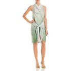Baobab Womens Green Tie Front Ombre Beachwea Cover-Up L BHFO 2573