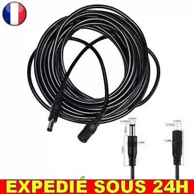 ✅ Câble 5M 5.5mm 2.1mm DC Connecteur D Alimentation Rallonge Jack Adaptateur