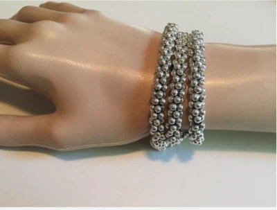 LAGOS Bold Caviar  7mm Rope Bracelet Sterling Silver MEDIUM NEW Foto 1 de 4