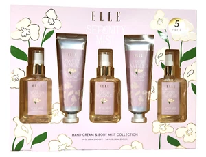 Elle 5pc Set Body Mist Spray & Hand Cream Almond Florals Lavender Vanilla in Box - Picture 1 of 8