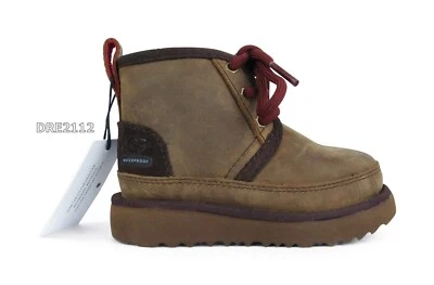 UGG Neumel II Waterproof Grizzly Leather Fur Boots Toddler Size 7 -NIB- - Image 1 of 4