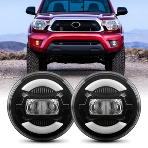 Pair LED Fog Lights DRL Turn Signal For Toyota Tacoma 2005-2011 Sequoia Solara - Picture 1 of 16