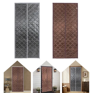 Insulated Door Curtain, Thermal Magnetic Self-Sealing Door Screen Winter Stop - Picture 1 of 38