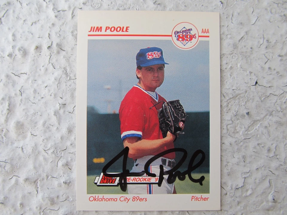 Rangers Jim Poole Signed Autographed 1991 Line Drive Oklahoma City 89ers Mint - Image 1 of 1