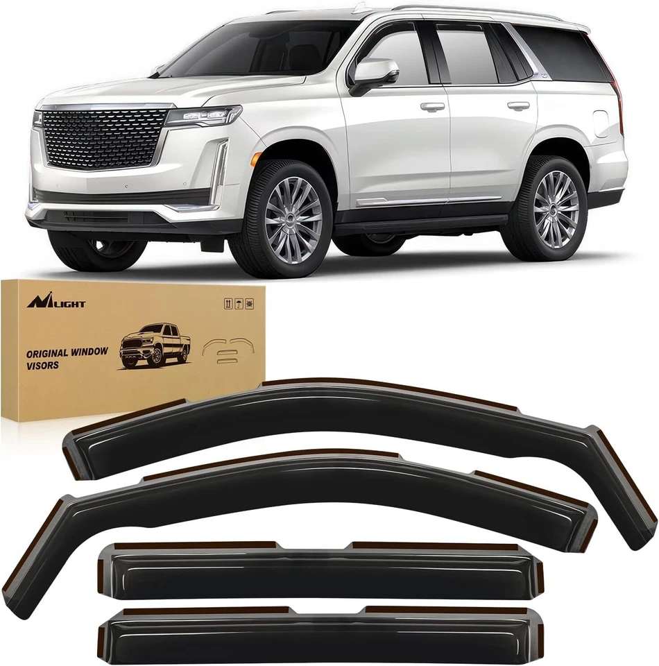 Protectores de lluvia Nilight in Channel para Chevy Tahoe/Cadillac Escalade 2021-2024 Foto 1 de 4