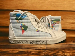 Vans Sk8-Hi Off the Wall Unisex Damen Save Our Planet Weltkarte Globus High Tops - Bild 1 von 16