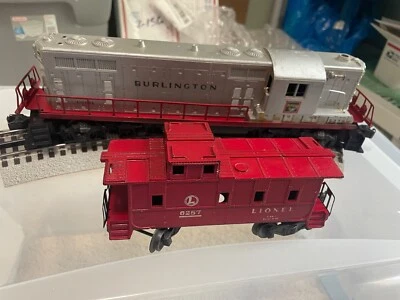 Lionel Postwar 2328 Burlington & Caboose Great(No Box) - Image 1 of 4