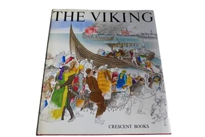 Coffee Table Book Hardcover THE VIKING Nordic History 1975 Color Large Crests - Picture 1 of 10