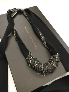 ELIE TAHARI ATEMBERAUBEND Seide Kristall gewickelt Cluster Strang Halskette Gürtel $399 VERKAUFT - Bild 1 von 12