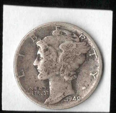 Moneda de diez centavos Mercury 1940 - Estados Unidos 0,10 EE. UU. 10 centavos 10 centavos - 90 % plata 2a Foto 1 de 2