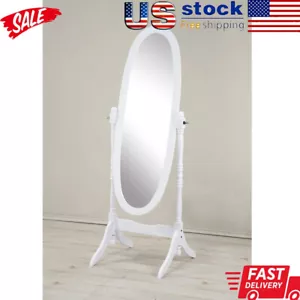 Queen Anna Style Wood Floor Cheval Mirror Bedroom Adjustable Standing HOT - Picture 1 of 4