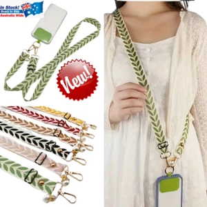 Adjustable Universal Mobile Phone Lanyard Crossbody Hanging Neck Strap W/Patch - Picture 1 of 52
