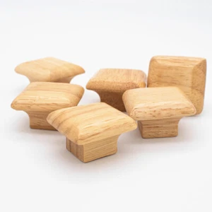 10x Möbelgriffe SchrankKnöpfe Schubladenknopf Möbelknopf Holz Möbelknauf - Bild 1 von 8