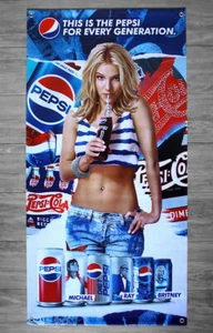 Britney Spears PEPSI GENERATION 2018 Vinyl Banner. Limited Can Promo Poster - Picture 1 of 3