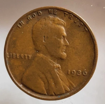 1936 P Lincoln Wheat Cent - Philadelphia Mint - 1¢ - Image 1 of 3