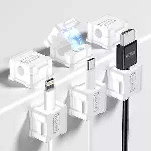 Magnetic Cord Organizer,Cable Smooth Adjustable Easy Secure Cable 6 Pack - Photo 1/7