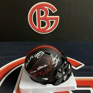 Jim Kelly Thurman Thomas Andre Reed Signed Buffalo Bills Eclipse Mini Helmet JSA - Picture 1 of 6