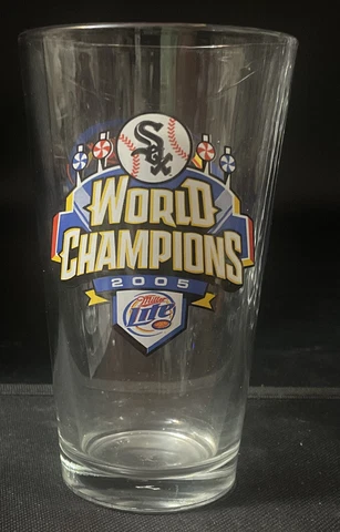 Chicago White Sox 2005 World Champions Miller Lite Pint Glass by Libbey Cover