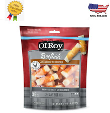 Ol' Roy Beefhide Coated Rolls with Chicken For Any Size Dogs, 20.95 oz, 36 Count