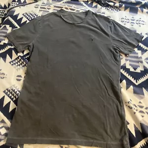ALLSAINTS Mens Ossage Short Sleeve tee Shirt Size S gray logo - Picture 1 of 8