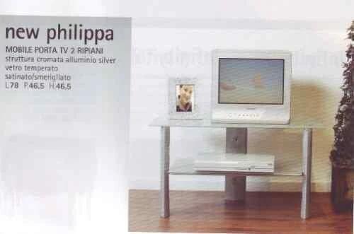 CARRELLO PORTA TV MOBILE PORTA TV CON RUOTE PORTA STEREO HI FI DECODER VETRO - Immagine 1 di 1