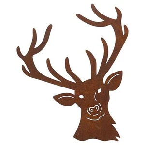 Ferrum Dekoelement Hirschkopf Rost 20x18 cm Weihnachtsdeko Edelrost Dekoration - Bild 1 von 3
