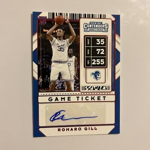 Romaro Gill 2020 Panini Contenders Game Ticket Autograph Rookie Card