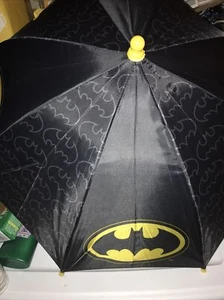 DC Comic Batman Kids Child Umbrella Black 21" Long Child Rain - Picture 1 of 6