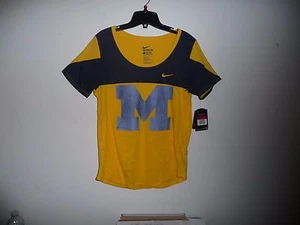 Nike (Michigan) Women's Short Sleeve Top Size Large (Yellow)  - Picture 1 of 5