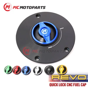 REVO Blue Quick Lock Fuel Cap For Ninja 1000 SX 11 12 13 14 15 16 17 18 19 - Picture 1 of 5