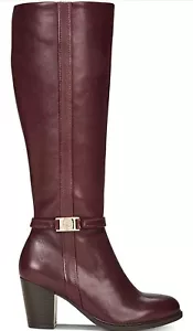 Giani Bernini Womens Rozario Leather Tall Knee-High Boots Brown 9 Medium - Picture 1 of 8