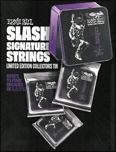 Guns N' Roses Slash 2020 Ernie Ball Signature Strings in tin box advertisement
